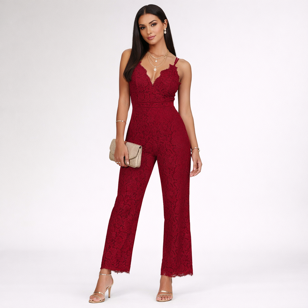 Black Lace Jumpsuit Women | Elegant Formal Jumpsuit 2