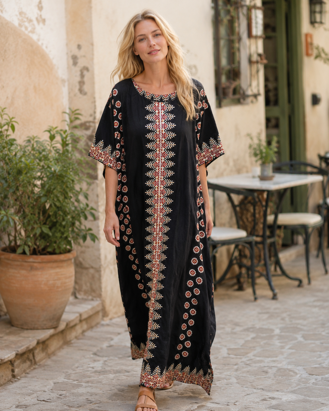 african dress styles for plus size ladies Amara Women's Print Kaftan – Cotton with Pocke – Bela-Atelier plus size african dress designs