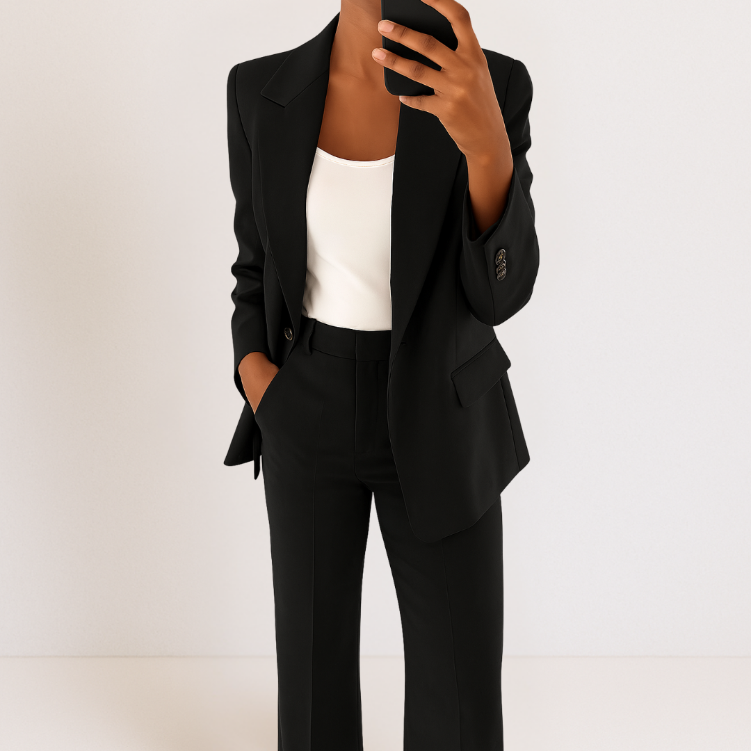 Mela Women's Suit | Elegant Two-Piece Set, High-Quality Fabric, Versatile Styling 9