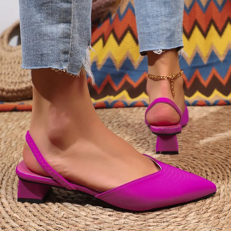 Vera Slingback Heels | Low Block, Comfortable Fit 5