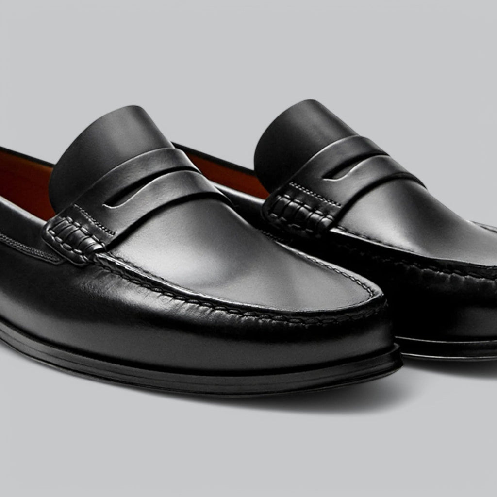 Męskie skórzane mokasyny Joel – wsuwane casualowe eleganckie buty wizytowe