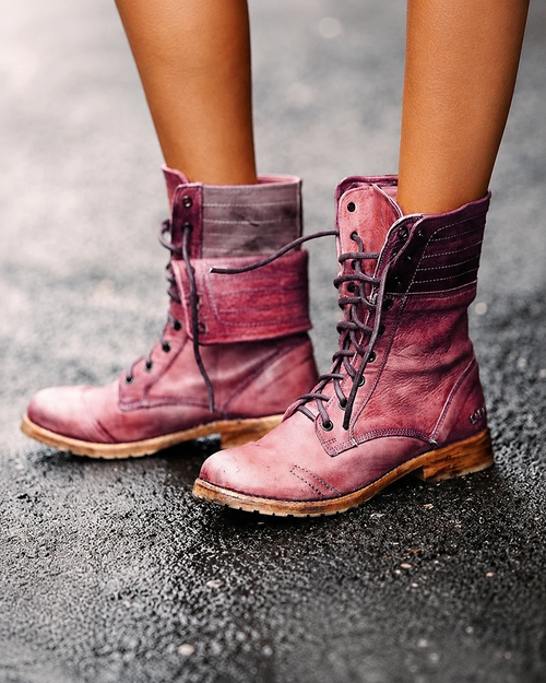 Botines de cuero para mujer Ambre – Botines clásicos con cordones para un estilo elegante diario