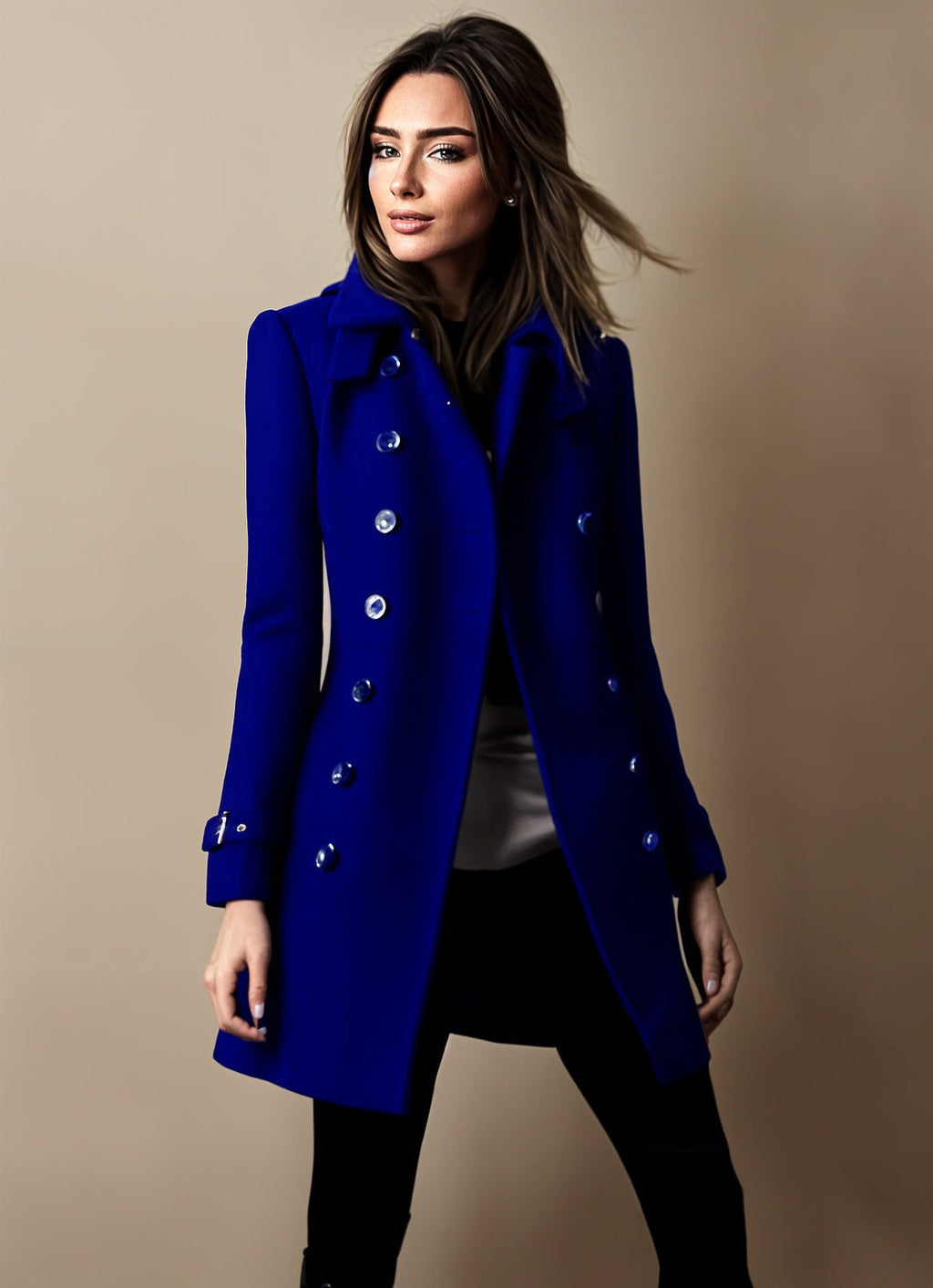 Cappotto elegante da donna Divine – Cappotto formale sartoriale a maniche lunghe
