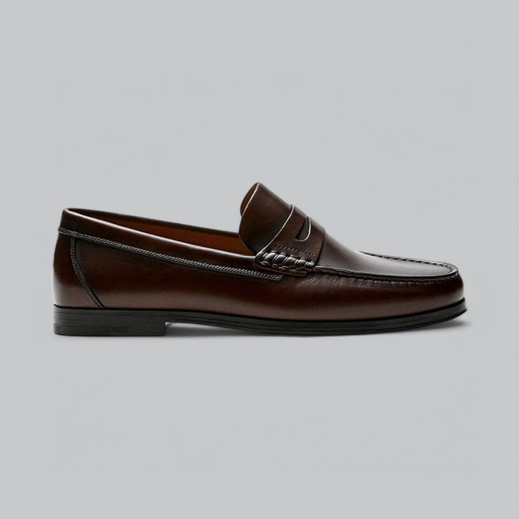 Męskie skórzane mokasyny Joel – wsuwane casualowe eleganckie buty wizytowe