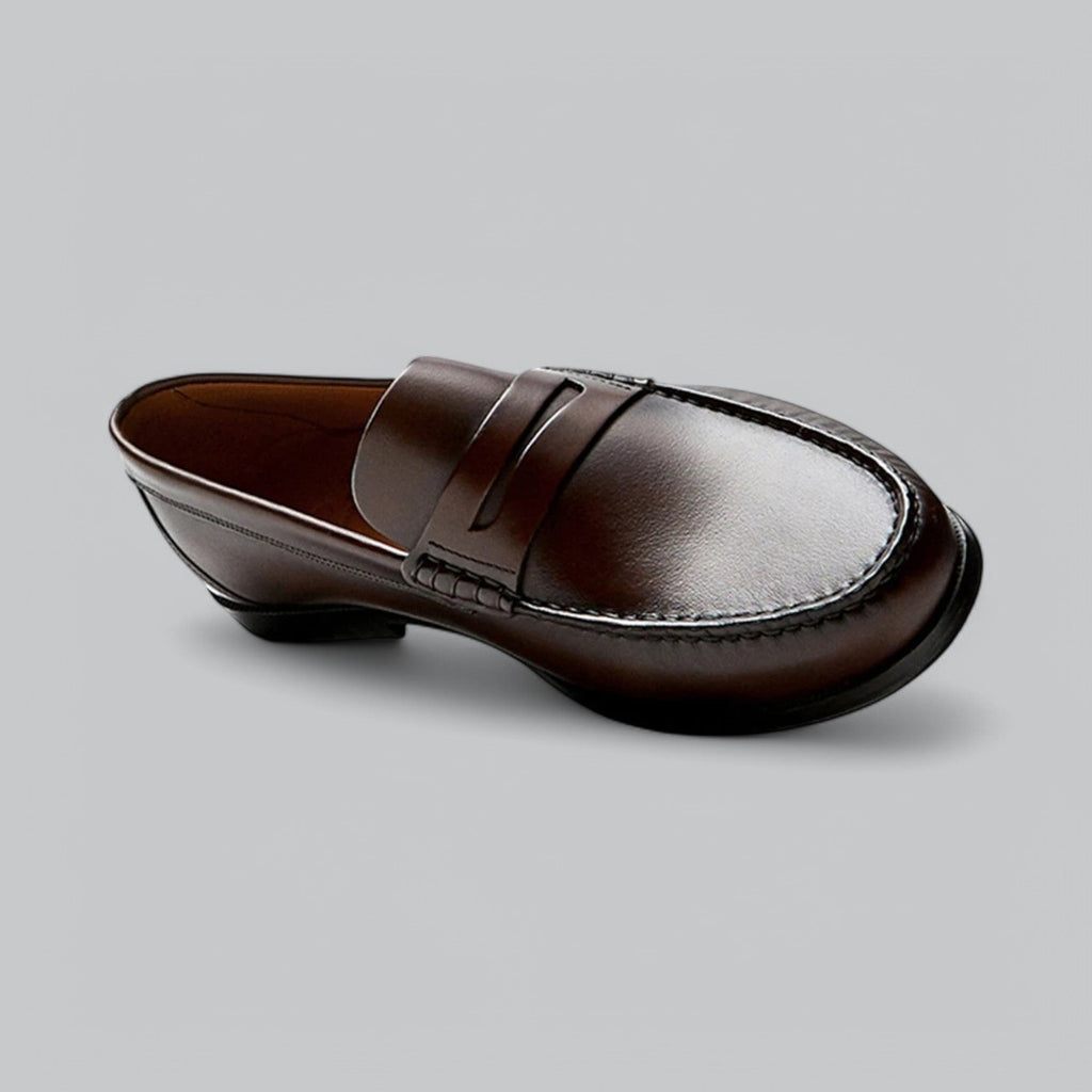 Męskie skórzane mokasyny Joel – wsuwane casualowe eleganckie buty wizytowe