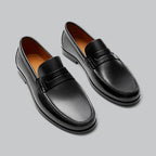 Męskie skórzane mokasyny Joel – wsuwane casualowe eleganckie buty wizytowe