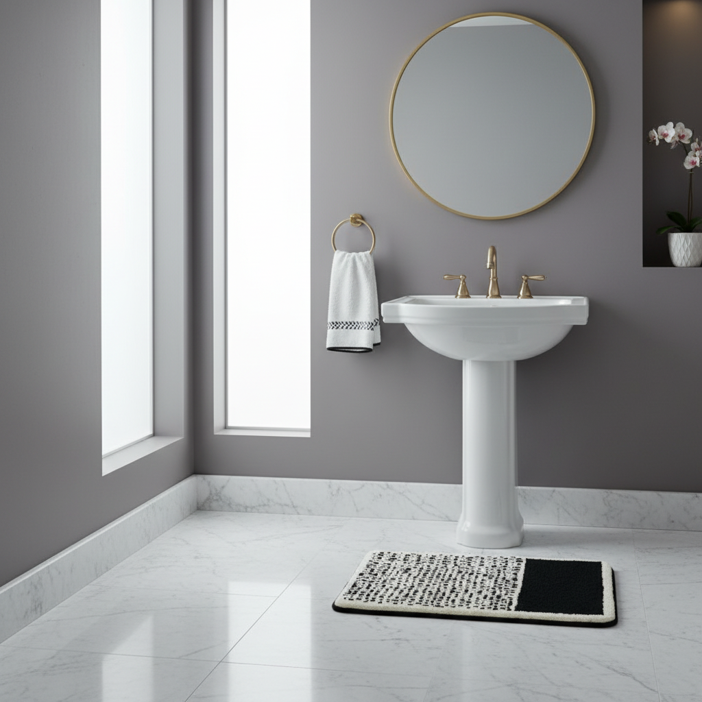 AbstractStep | Non-Slip Bath Mat in Nordic Style Design