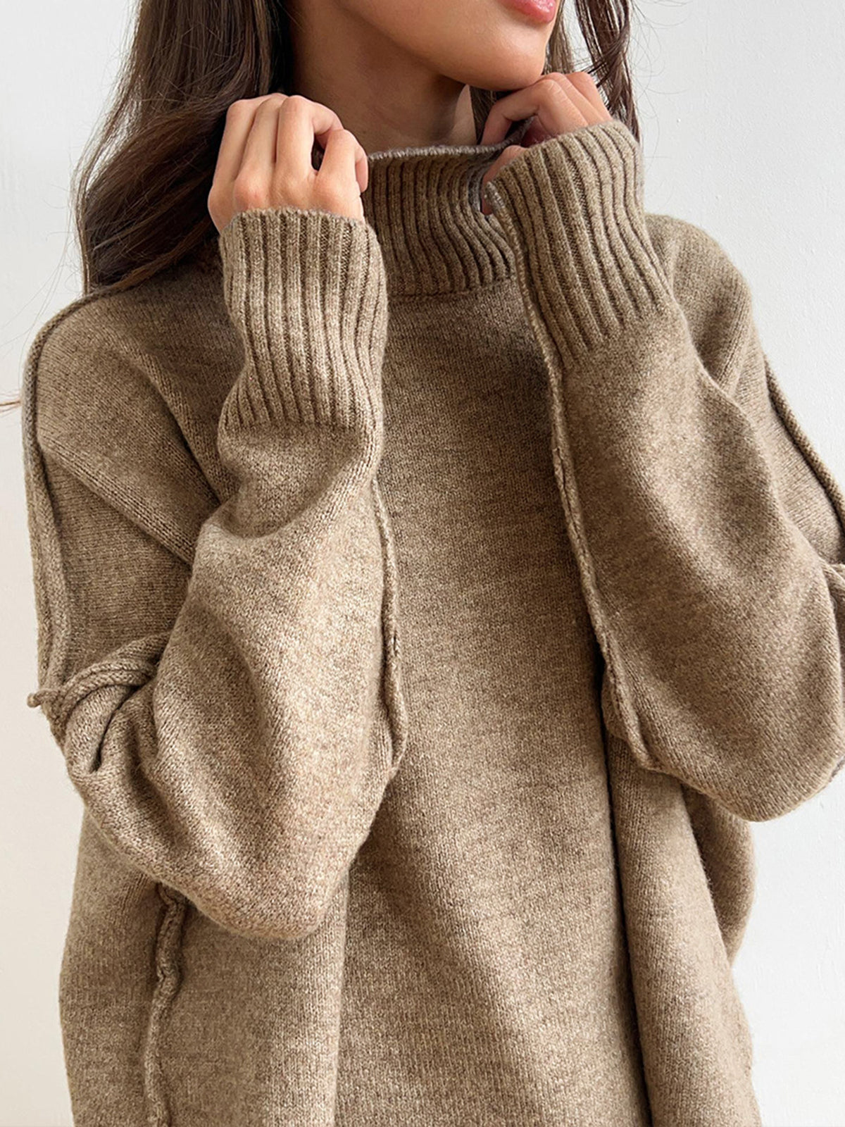 Alyra Women's Loungewear Set | Soft Knit Turtleneck & Loose Trousers 3