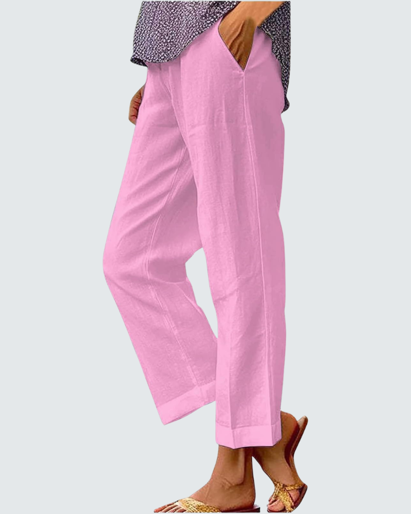 Amelia Wide Leg Trousers | Bohemian Print, Elastic Waist 0