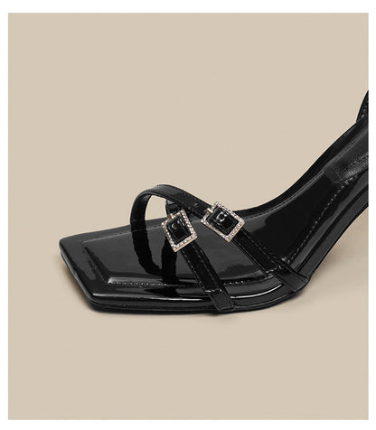 Anai High Heels | Comfortable Black Platform Heels for Women, Chunky Heel with Ankle Strap 2