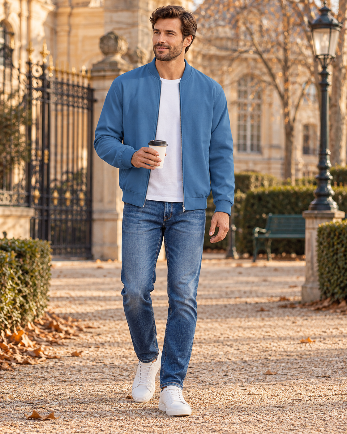 Evander Men's Bomber Jacket – Lightweight Full-Zip Casual Flight Jacket