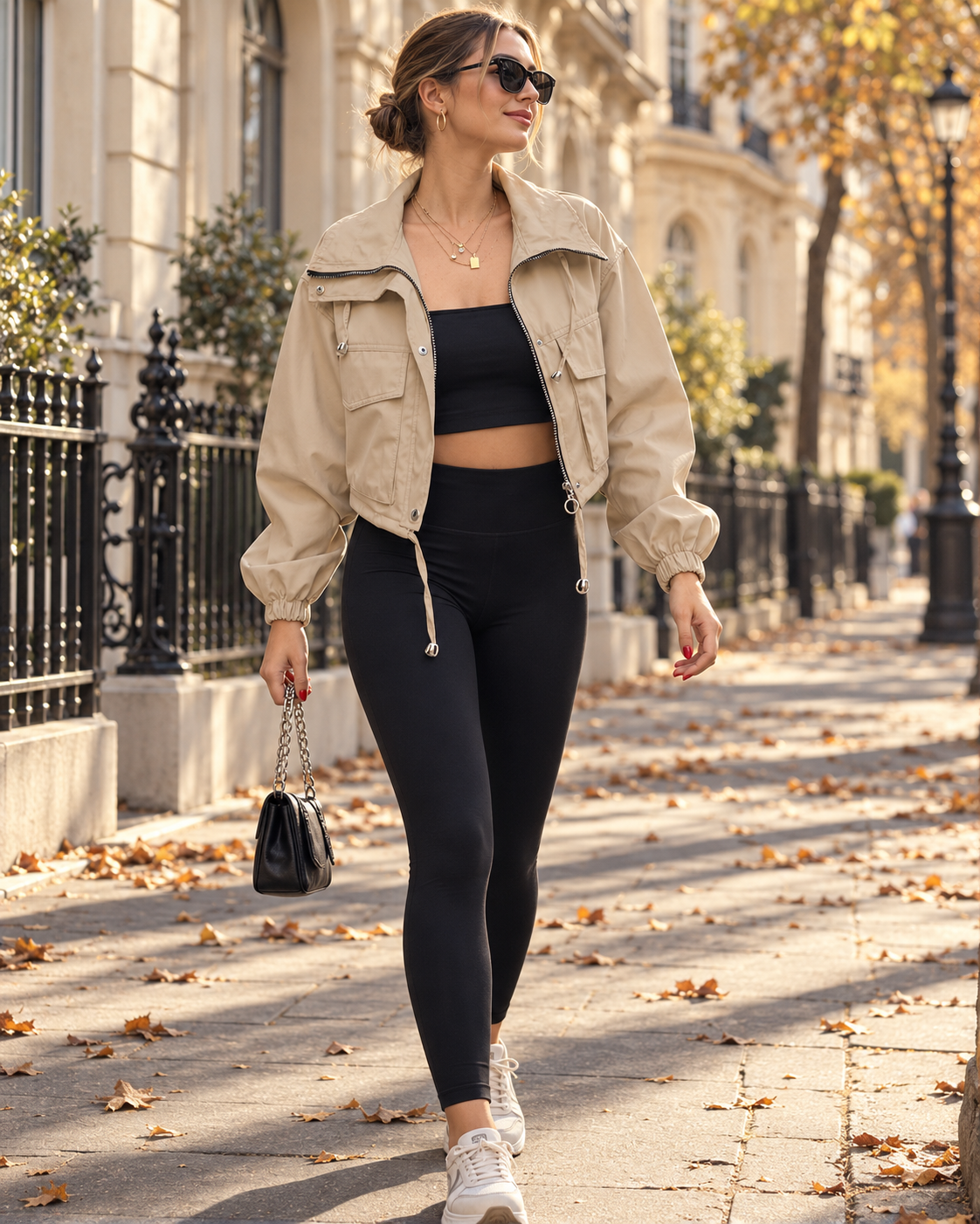 Bituin - zkrácená lehká užitková bunda oversized střihu na zip, anorak