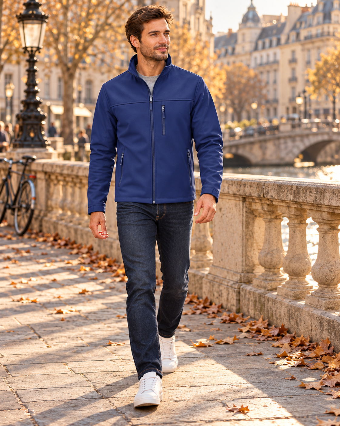 Kellan Men's Softshell Jacket – Lightweight Waterproof Outdoor Coat with Fleece Lining