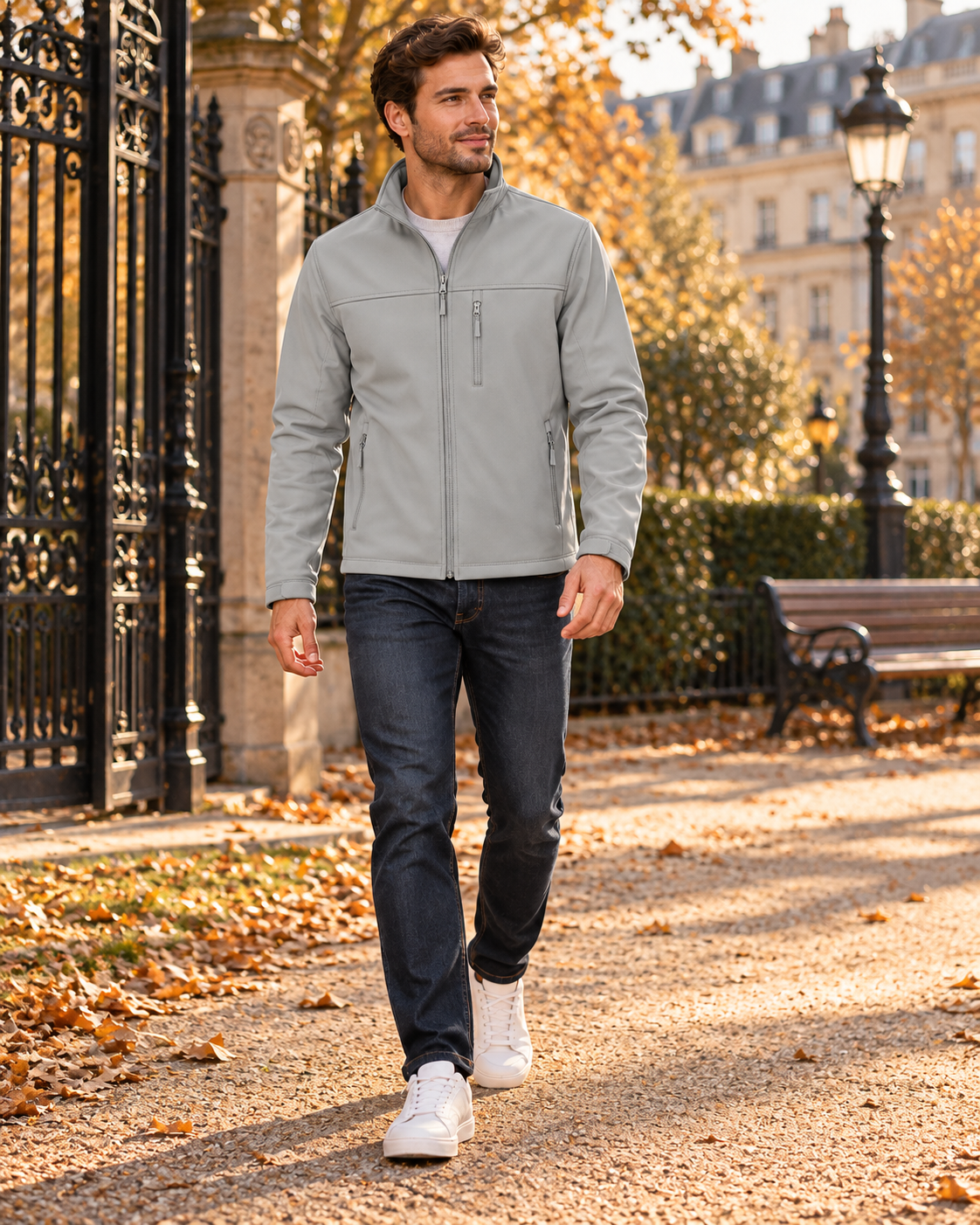 Kellan Men's Softshell Jacket – Lightweight Waterproof Outdoor Coat with Fleece Lining