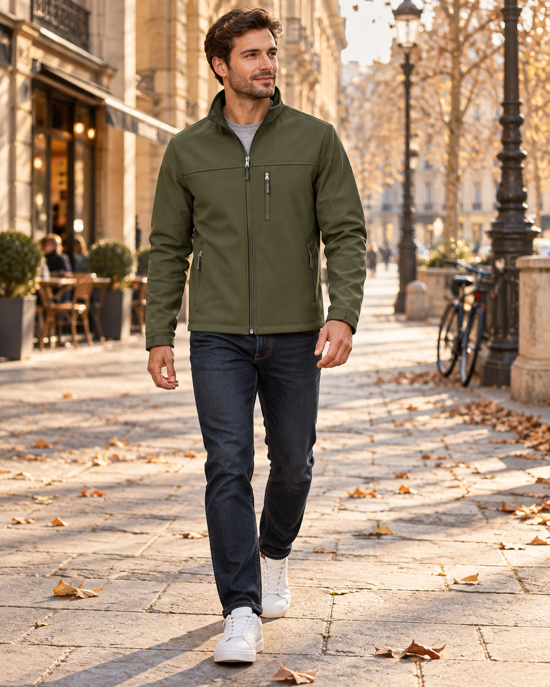 Kellan Men's Softshell Jacket – Lightweight Waterproof Outdoor Coat with Fleece Lining