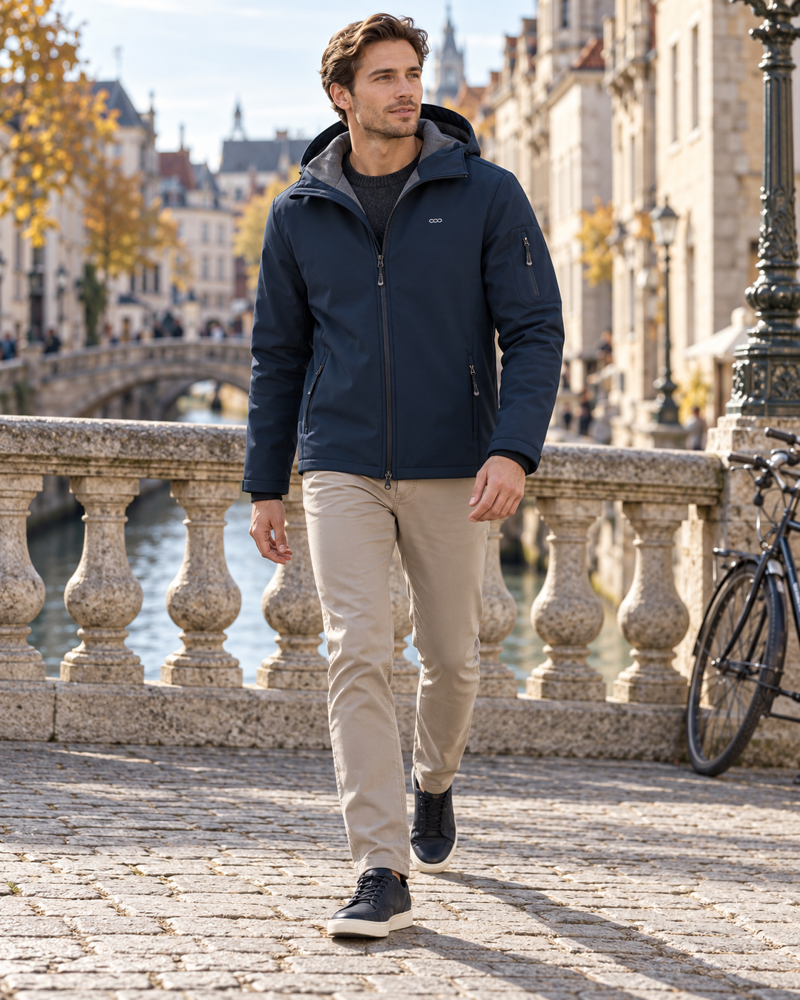Rafael Men Hooded Softshell Jacket with Waterproof Fleece-Lined Design - Everyday Edit