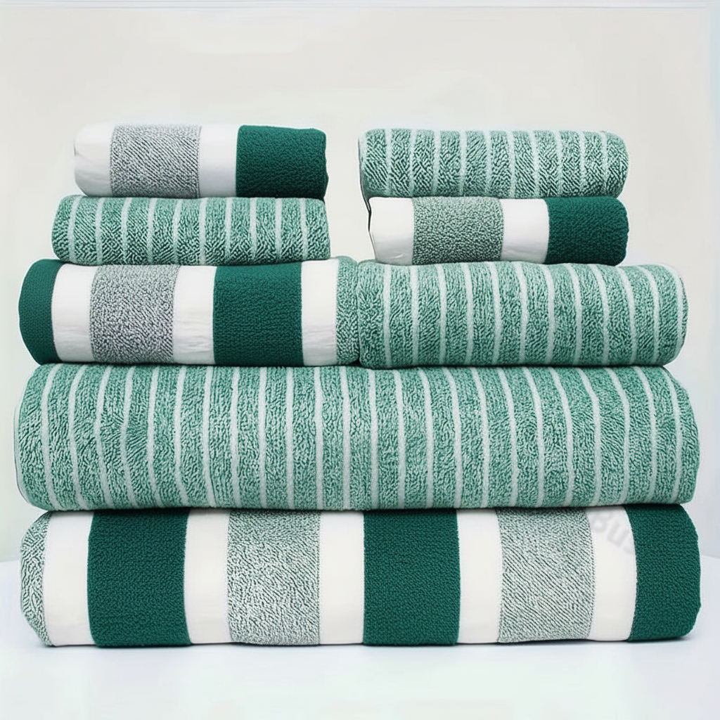 AquaPlush Luxury Bath Towel Set | 8-Piece Coral Fleece