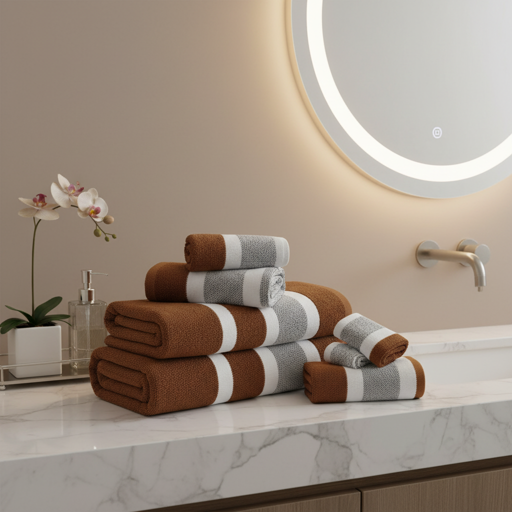 AquaPlush Luxury Bath Towel Set | 8-Piece Coral Fleece