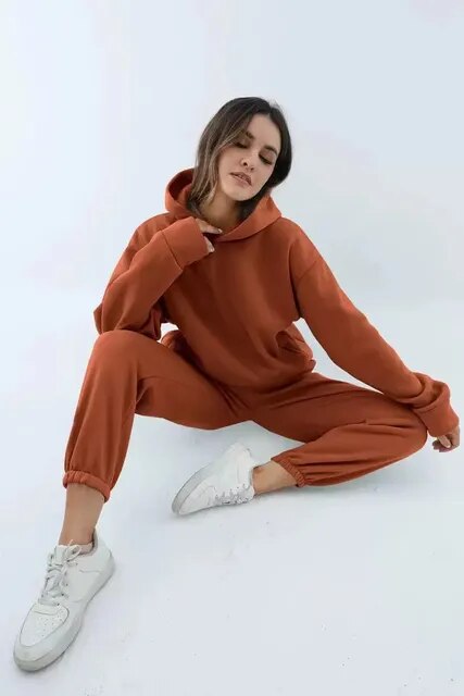 Astra Womens Tracksuit Set | Oversized Hoodie and Pants, Soft Comfortable Fabric 12
