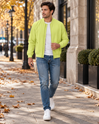 Bomber cortavientos para hombre Renzo, con bolsillos laterales con cremallera, bolsillo en la manga y bajo acanalado