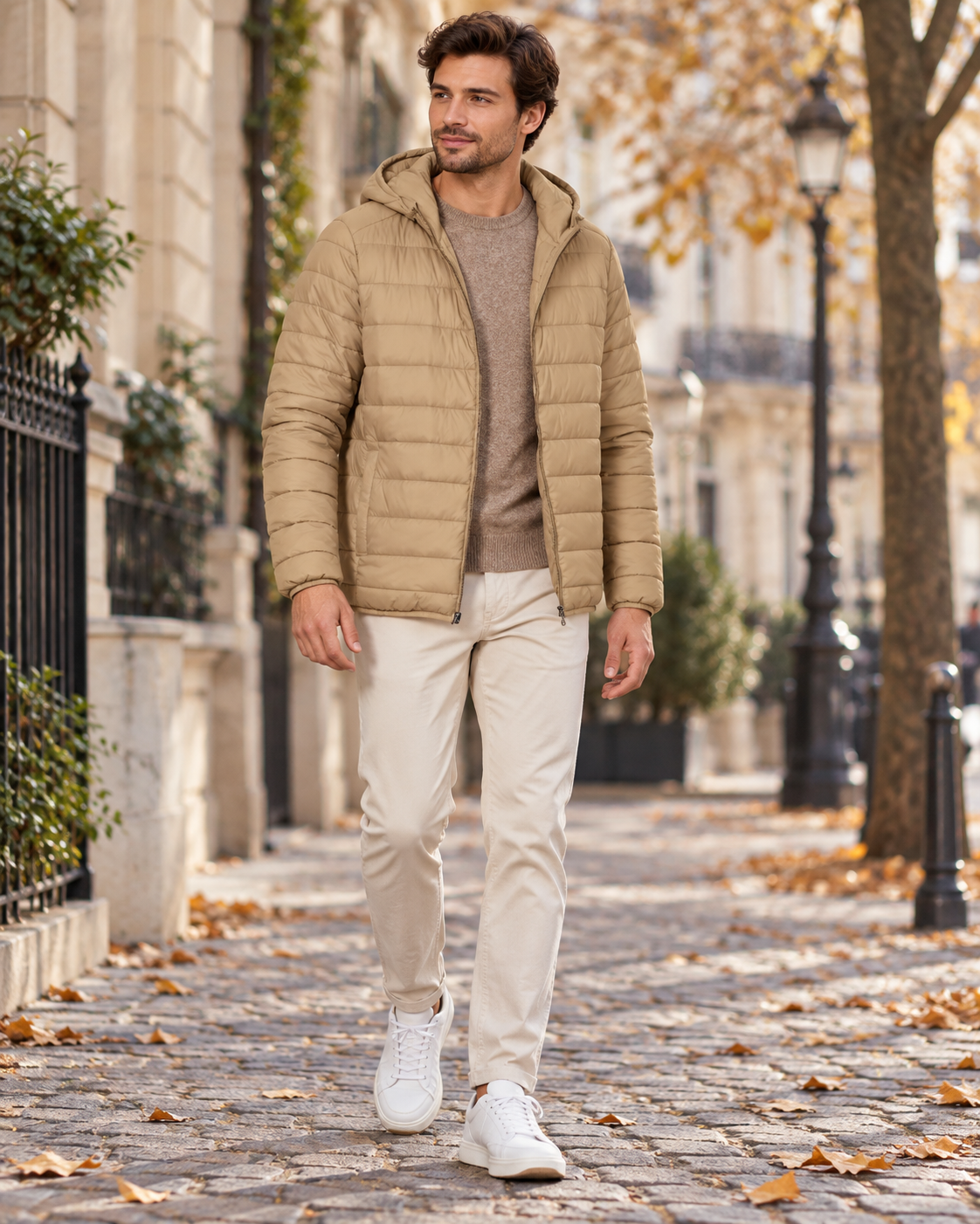 Santino Men's Packable Hooded Puffer Jacket – Lightweight Water-Resistant with Pockets