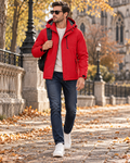 Giacca antipioggia leggera impermeabile da uomo Emilio - cappotto con cappuccio antivento per escursioni all'aperto