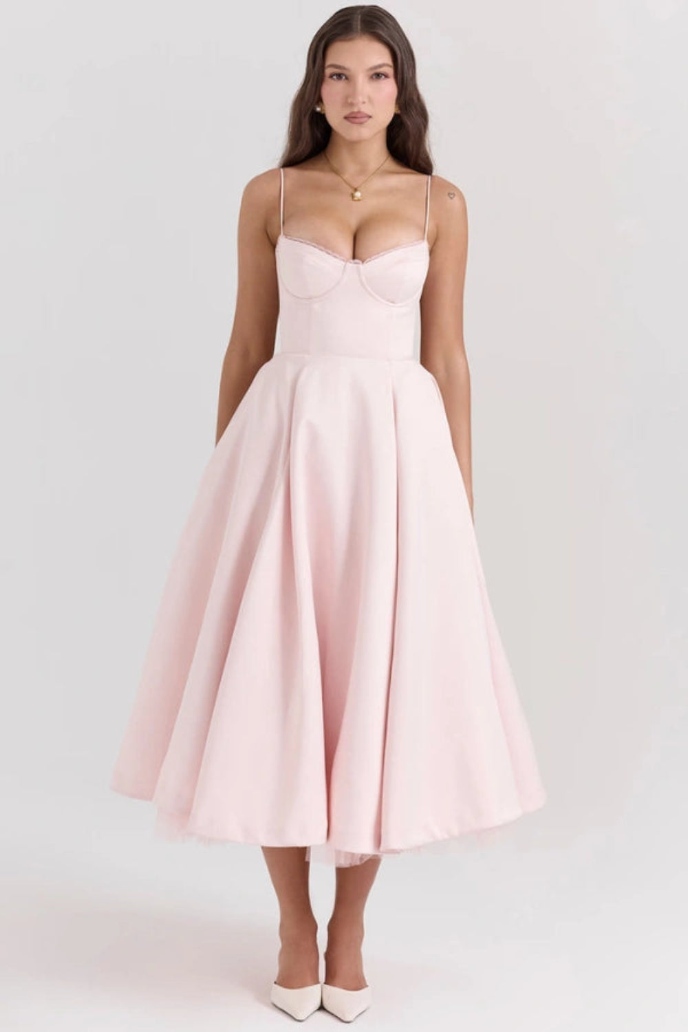 Ayet Womens Dress | Satin and Tulle Cocktail Dress for Weddings and Formal Events 0