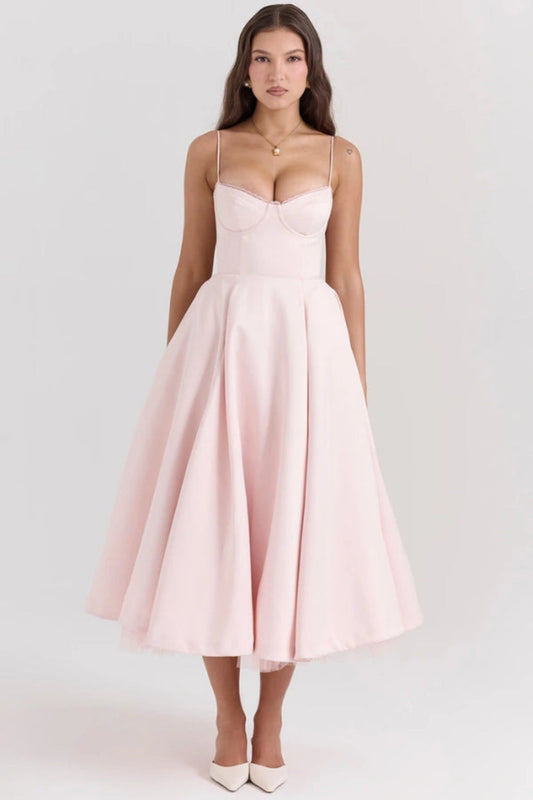 Ayet Womens Dress | Satin and Tulle Cocktail Dress for Weddings and Formal Events 0