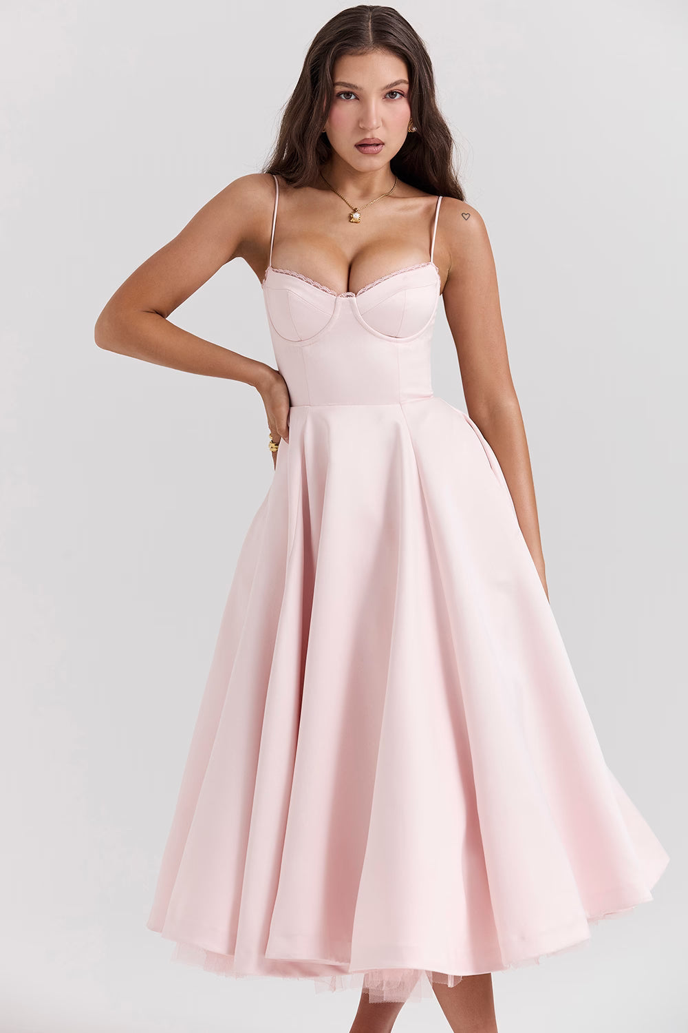 Ayet Womens Dress | Satin and Tulle Cocktail Dress for Weddings and Formal Events 1