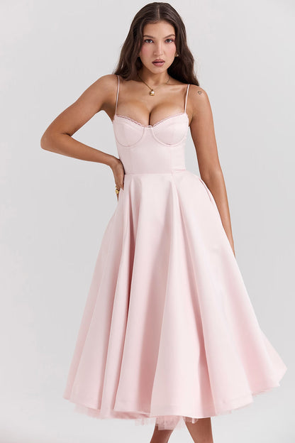 Ayet Womens Dress | Satin and Tulle Cocktail Dress for Weddings and Formal Events 1