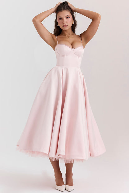 Ayet Womens Dress | Satin and Tulle Cocktail Dress for Weddings and Formal Events 2