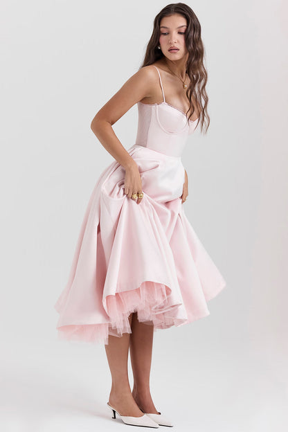 Ayet Womens Dress | Satin and Tulle Cocktail Dress for Weddings and Formal Events 4