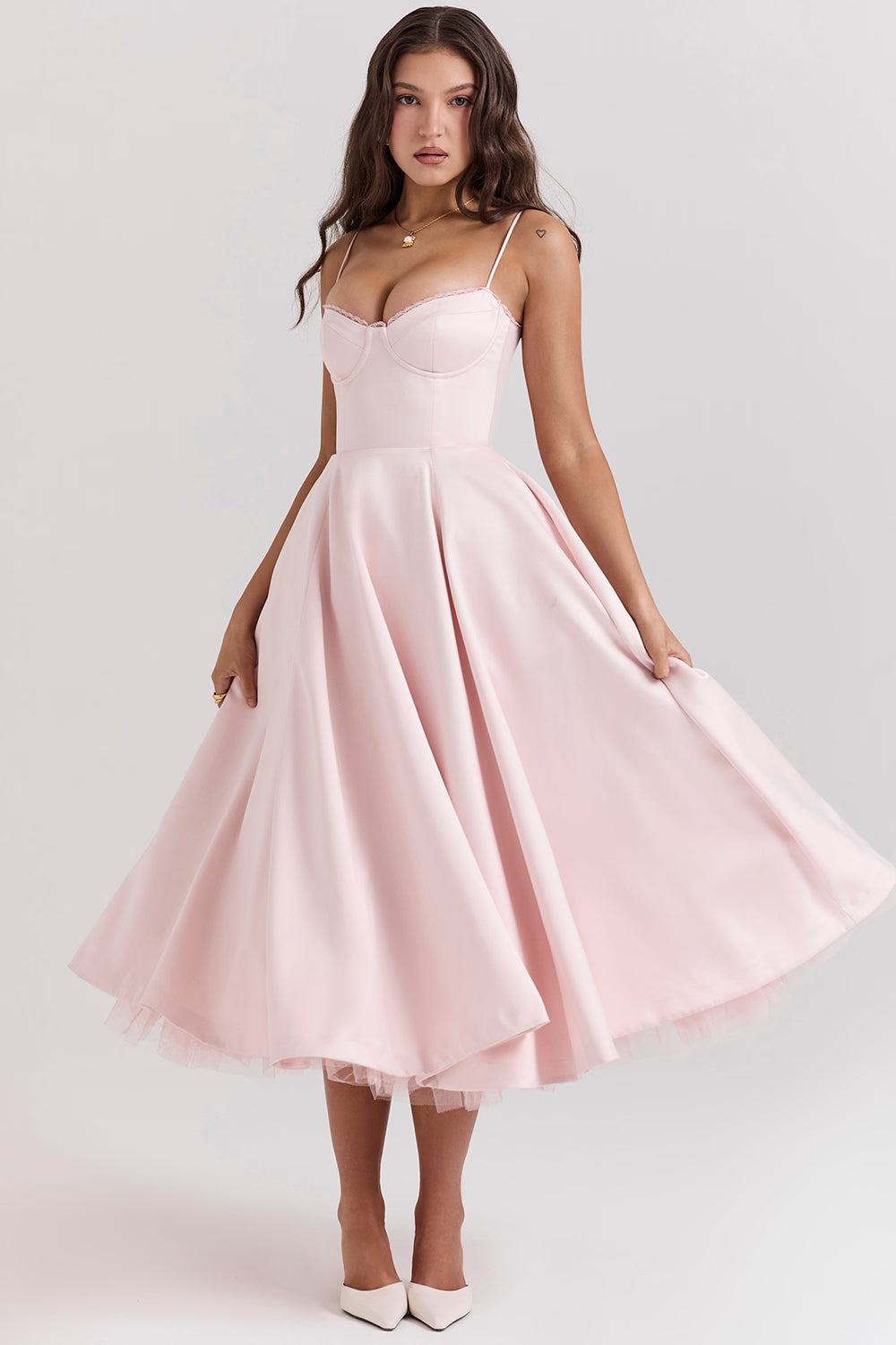 Ayet Womens Dress | Satin and Tulle Cocktail Dress for Weddings and Formal Events 6