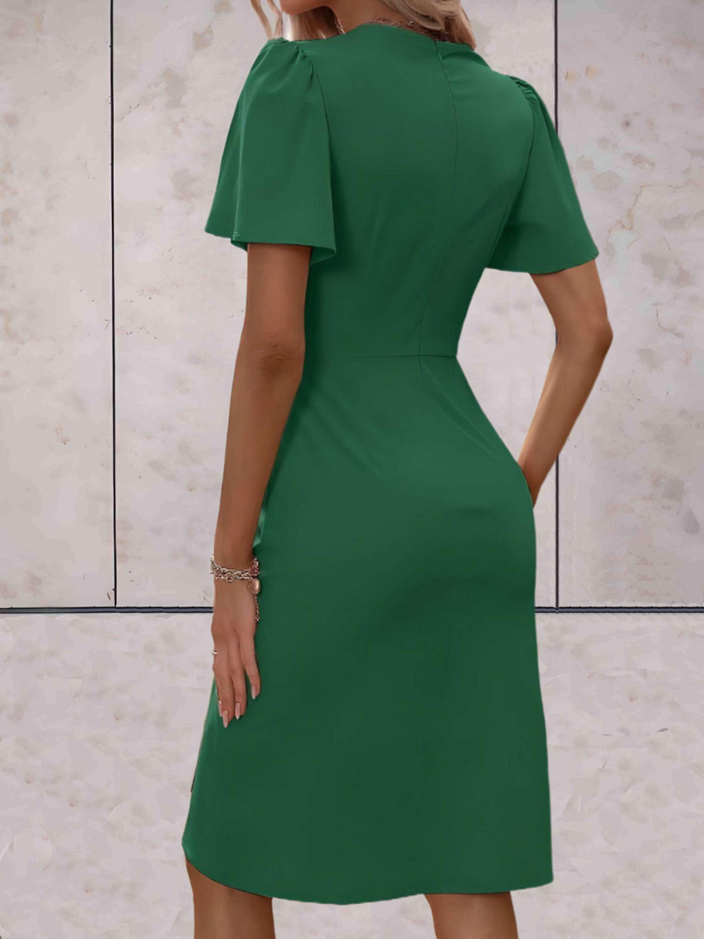 Abito a portafoglio da donna Harper – Abito elegante con scollo a V regolabile, ideale per l’ufficio e la sera