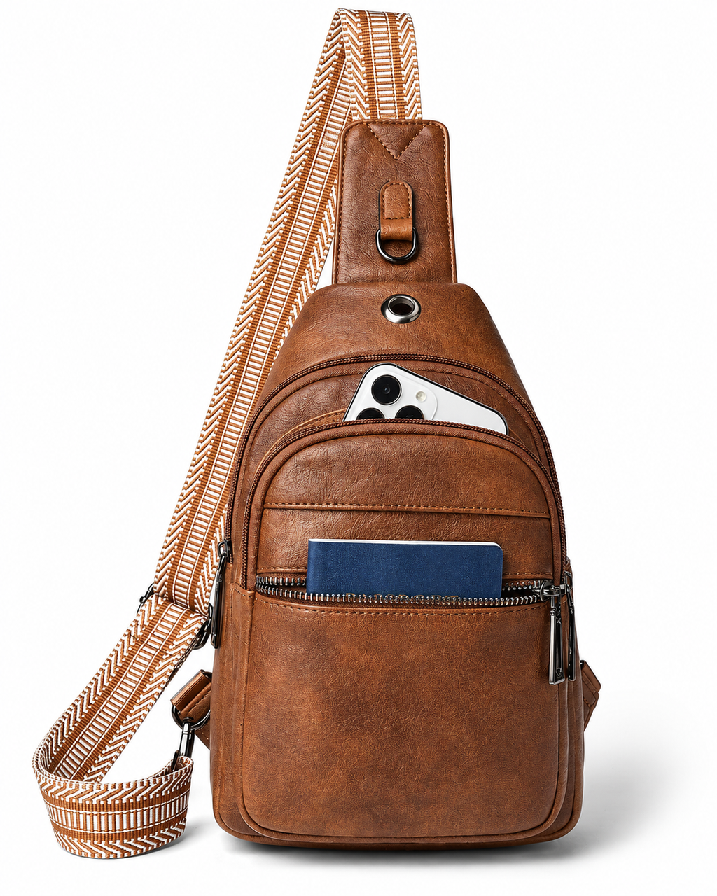 Marissa Women’s 7L Sling Bag – Waterproof Faux Leather, Anti-Theft Pocket & Adjustable