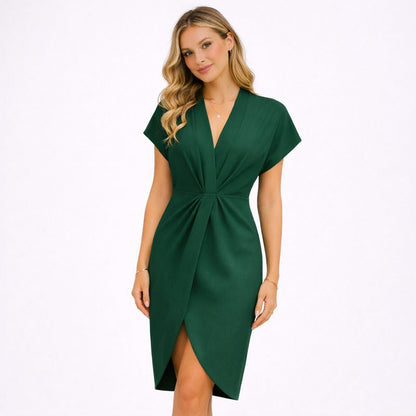 Black Midi Wrap Dress | Women's Dress 1