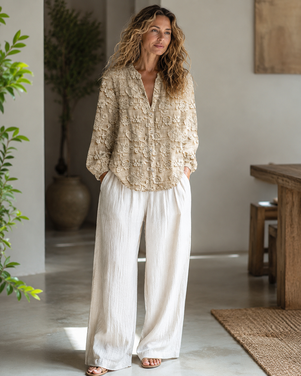 Canotta in cotone da donna Liliana – Elegante blusa senza maniche dalla vestibilità valorizzante