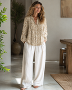 Canotta in cotone da donna Liliana – Elegante blusa senza maniche dalla vestibilità valorizzante