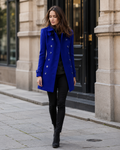 Lucille Women's Long Wool Coat – Elegant Warm Premium Winter Overcoat