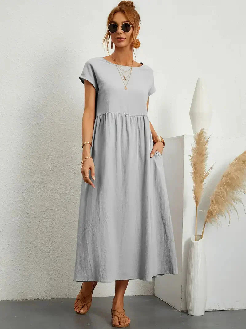 Melody Women's Maxi Dress – Lightweight Cotton Blend Summer Dress
