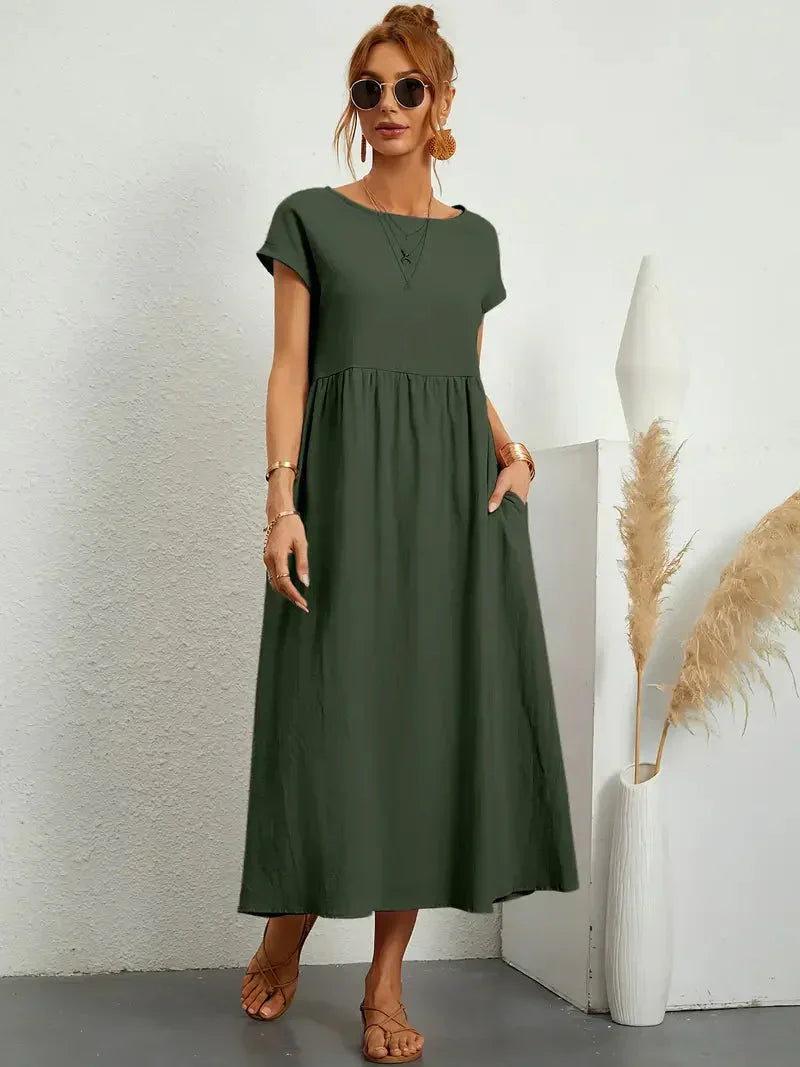 Melody Women's Maxi Dress – Lightweight Cotton Blend Summer Dress