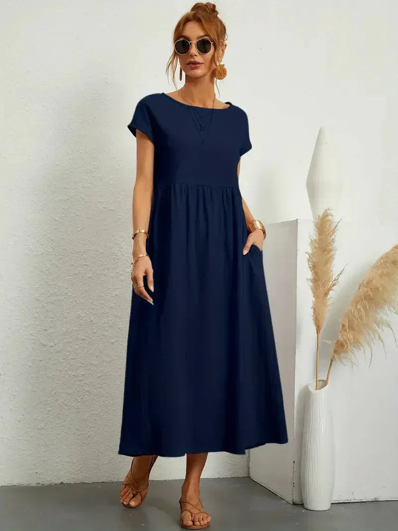 Melody Women's Maxi Dress – Lightweight Cotton Blend Summer Dress