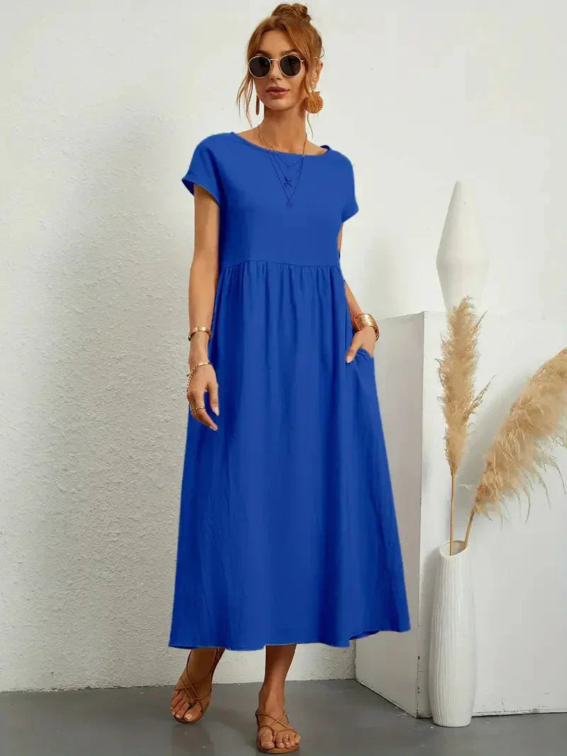 Melody Women's Maxi Dress – Lightweight Cotton Blend Summer Dress