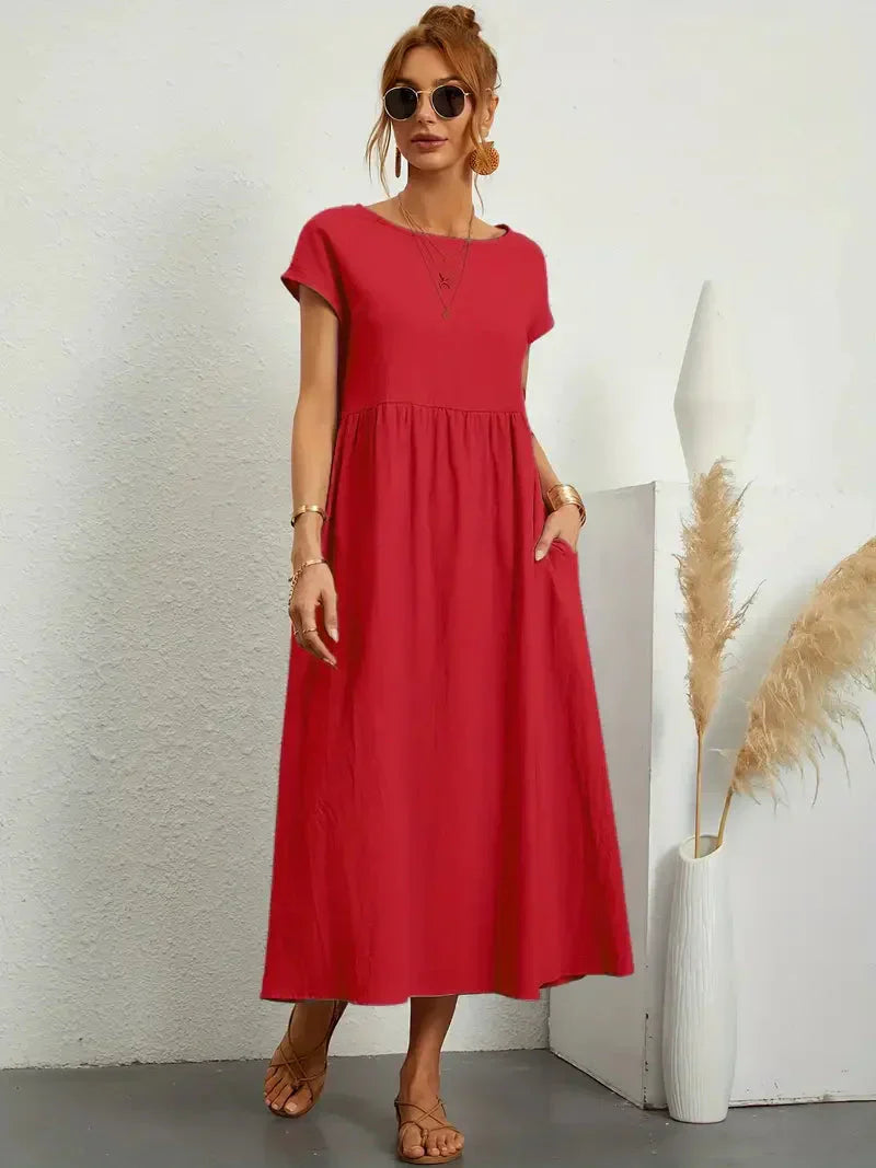 Melody Women's Maxi Dress – Lightweight Cotton Blend Summer Dress