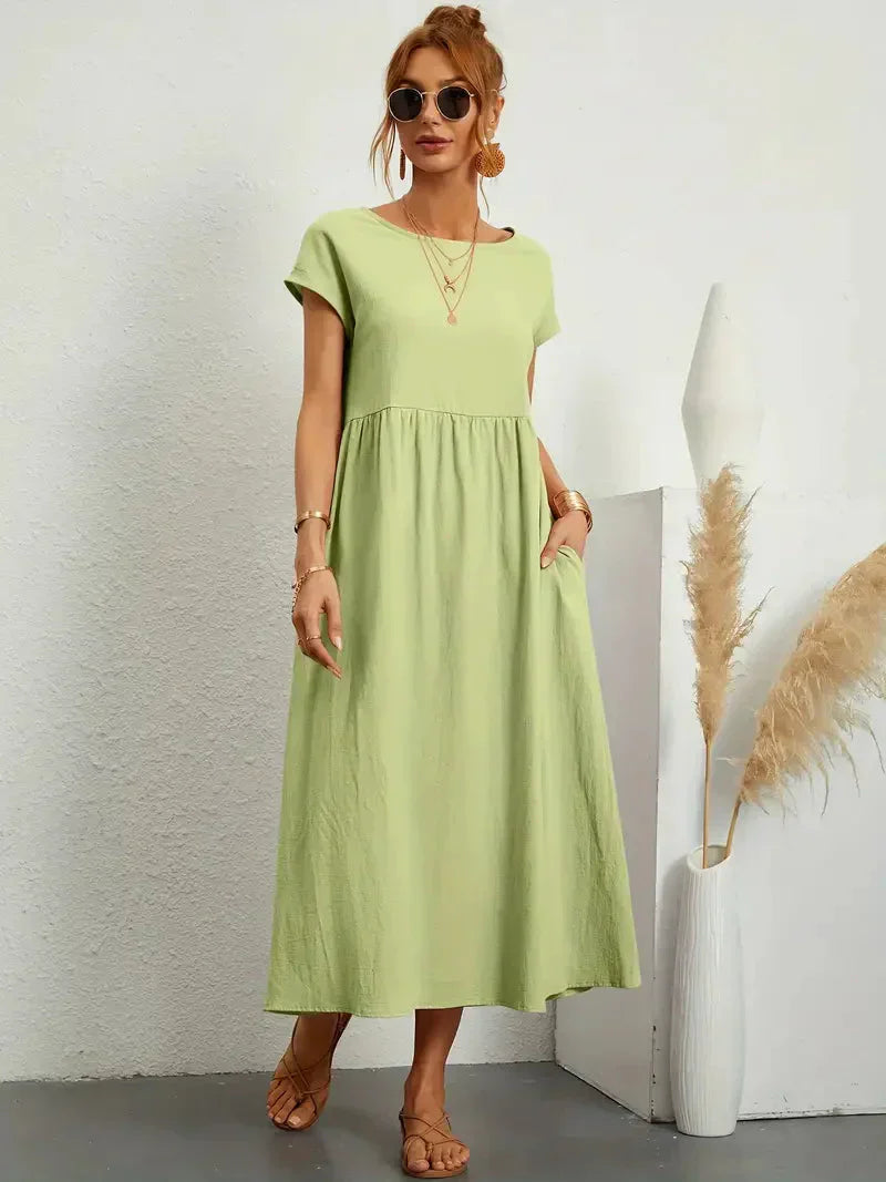 Melody Women's Maxi Dress – Lightweight Cotton Blend Summer Dress