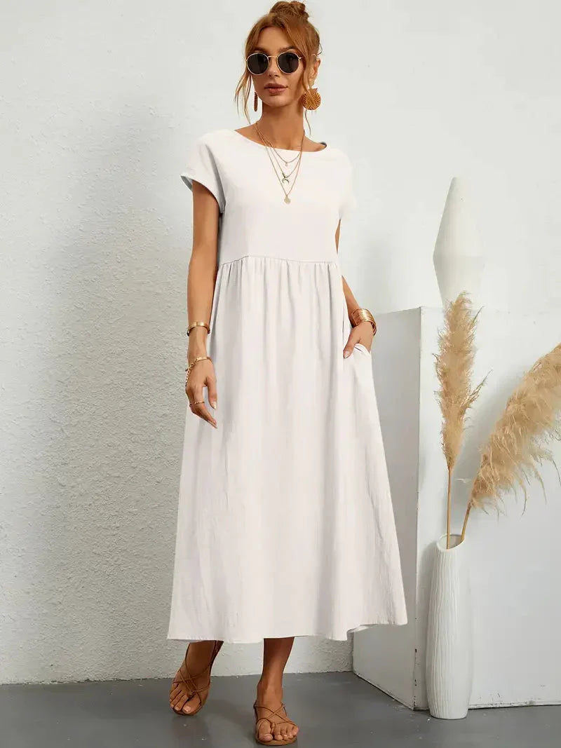 Melody Women's Maxi Dress – Lightweight Cotton Blend Summer Dress