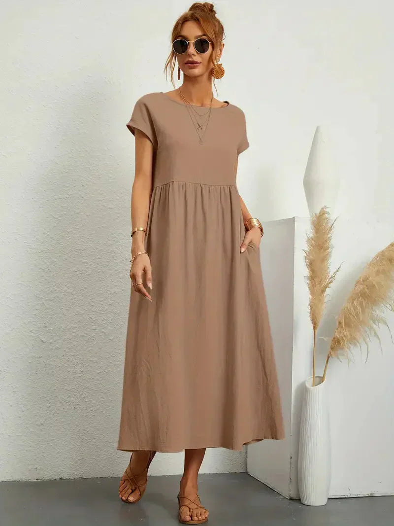 Melody Women's Maxi Dress – Lightweight Cotton Blend Summer Dress