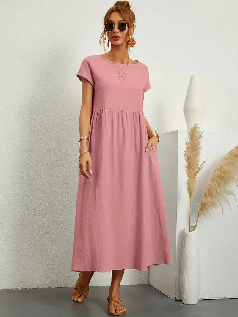 Melody Women's Maxi Dress – Lightweight Cotton Blend Summer Dress
