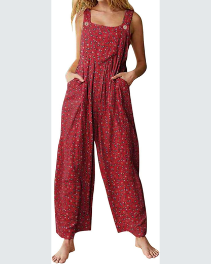 Chloé Bohemian Overalls | Floral Print Cotton-Linen Blend 3