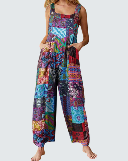 Chloé Bohemian Overalls | Floral Print Cotton-Linen Blend 9